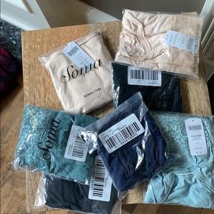 7 pairs of soma high leg briefs in 2x new